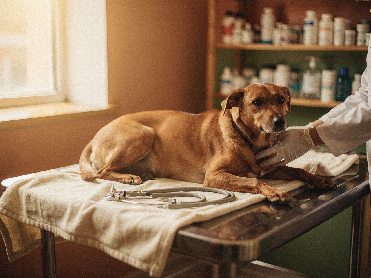 A calm vet check